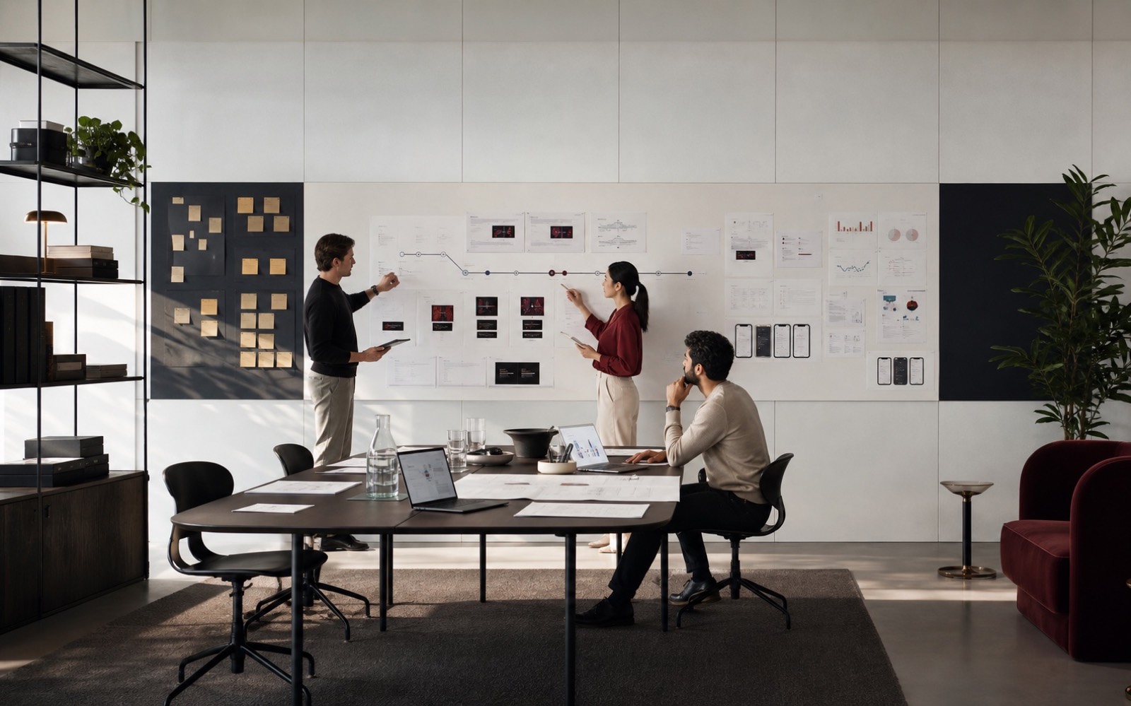 A product workshop moving from evidence to an implementation decision