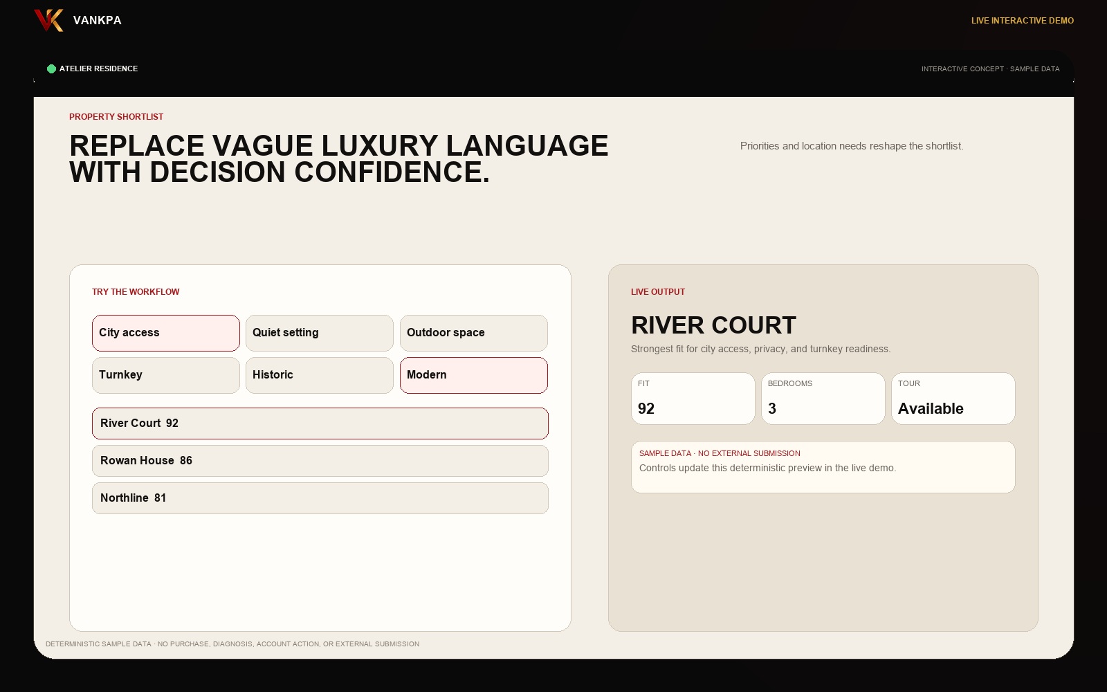Atelier Residence working responsive concept preview