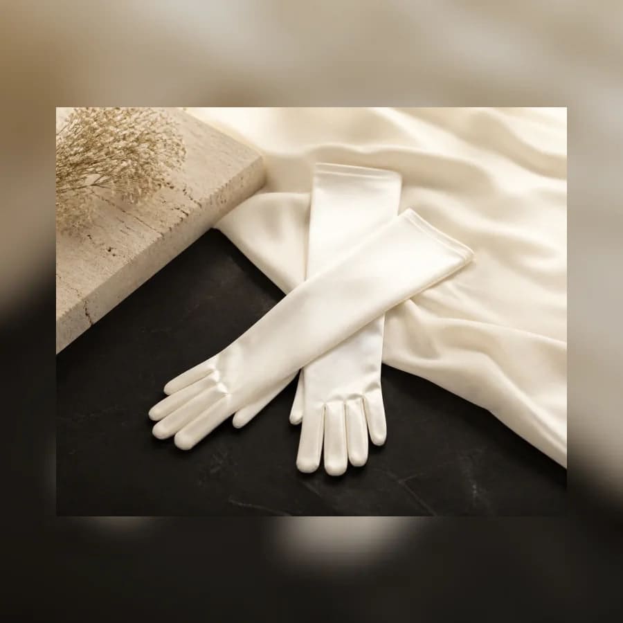 Elodie Opera Gloves — material detail showing texture, scale, and tonal character