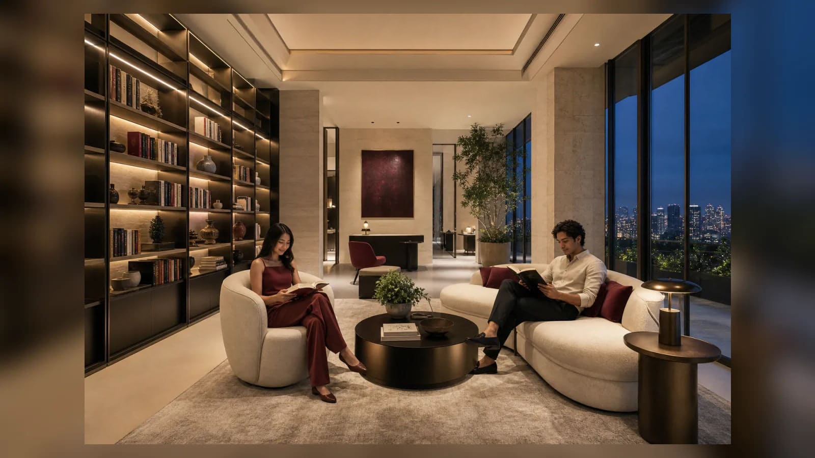 Atelier 27 resident library and lounge