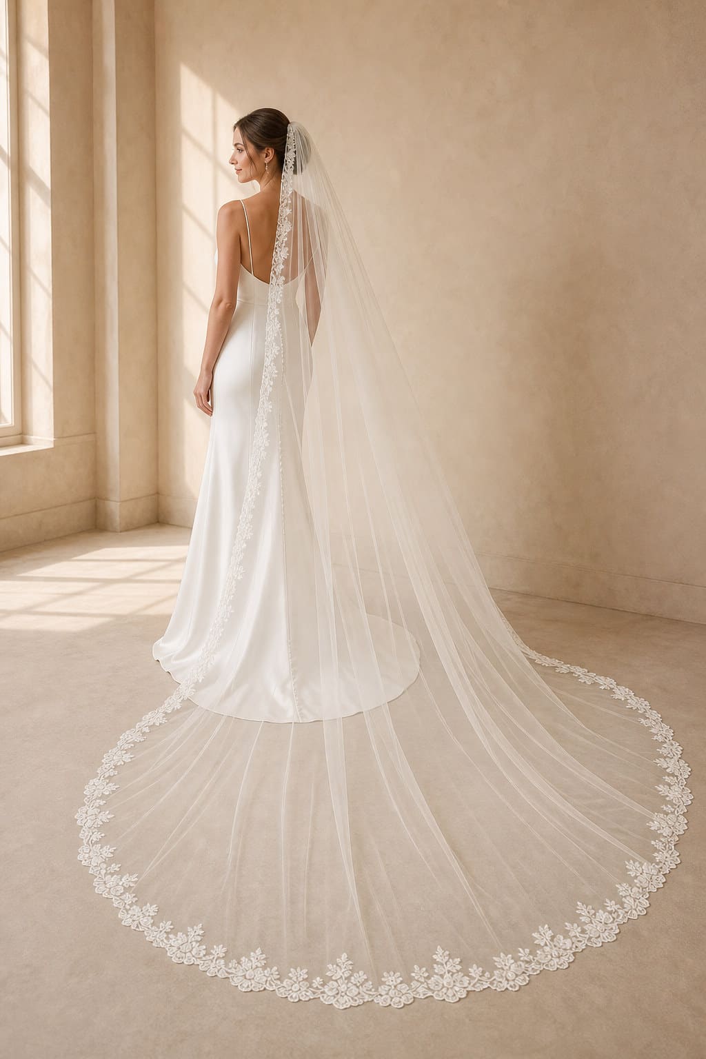 Evangeline Lace-Edge Veil